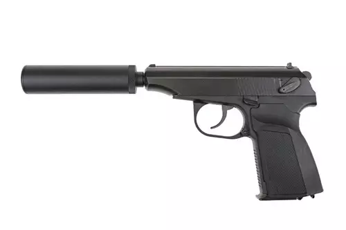 Airsoft pistole MK s tlumičem - černá