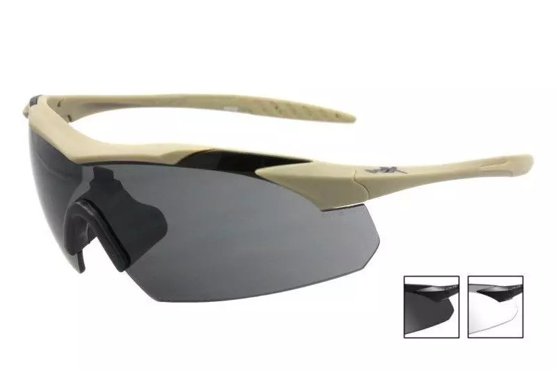 Brýle Wiley X® Vapor Grey/Clear - Tan Frame