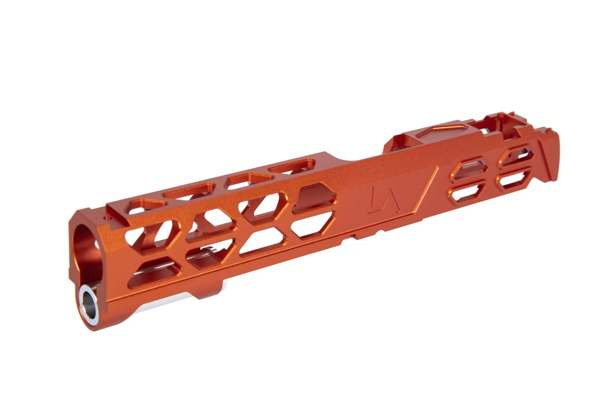 LA Capa Customs VOID hliníkový zámek pro airsoftové zbraně TM Hi-Capa 5.1 oranžový