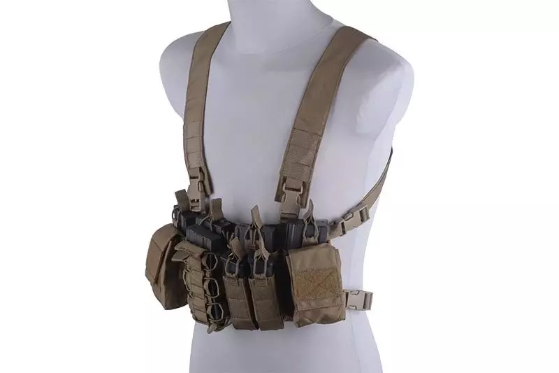 Vesta typ D3CR Chest rig - hnědá