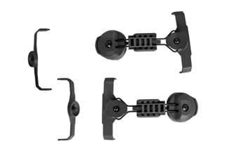 Tac-Sky headset adapter set for MSA type ARC rails Black