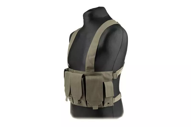 Chaleco táctico tipo Chest rig - oliva