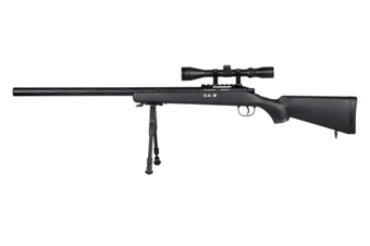 Réplique de sniper Specna Arms SA-S12 EDGE™ avec lunette et bipied Noir