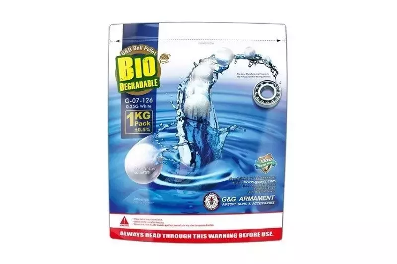 BBs biodegradable 0.25g G&G 1 kg - shop Gunfire
