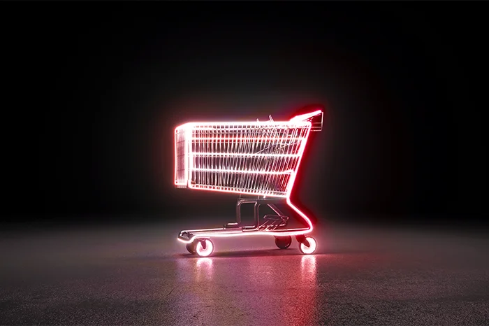 podświetlony koszyk zakupowy