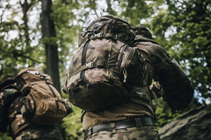 Grupa graczy ASG w pełnym taktycznym ekwipunku