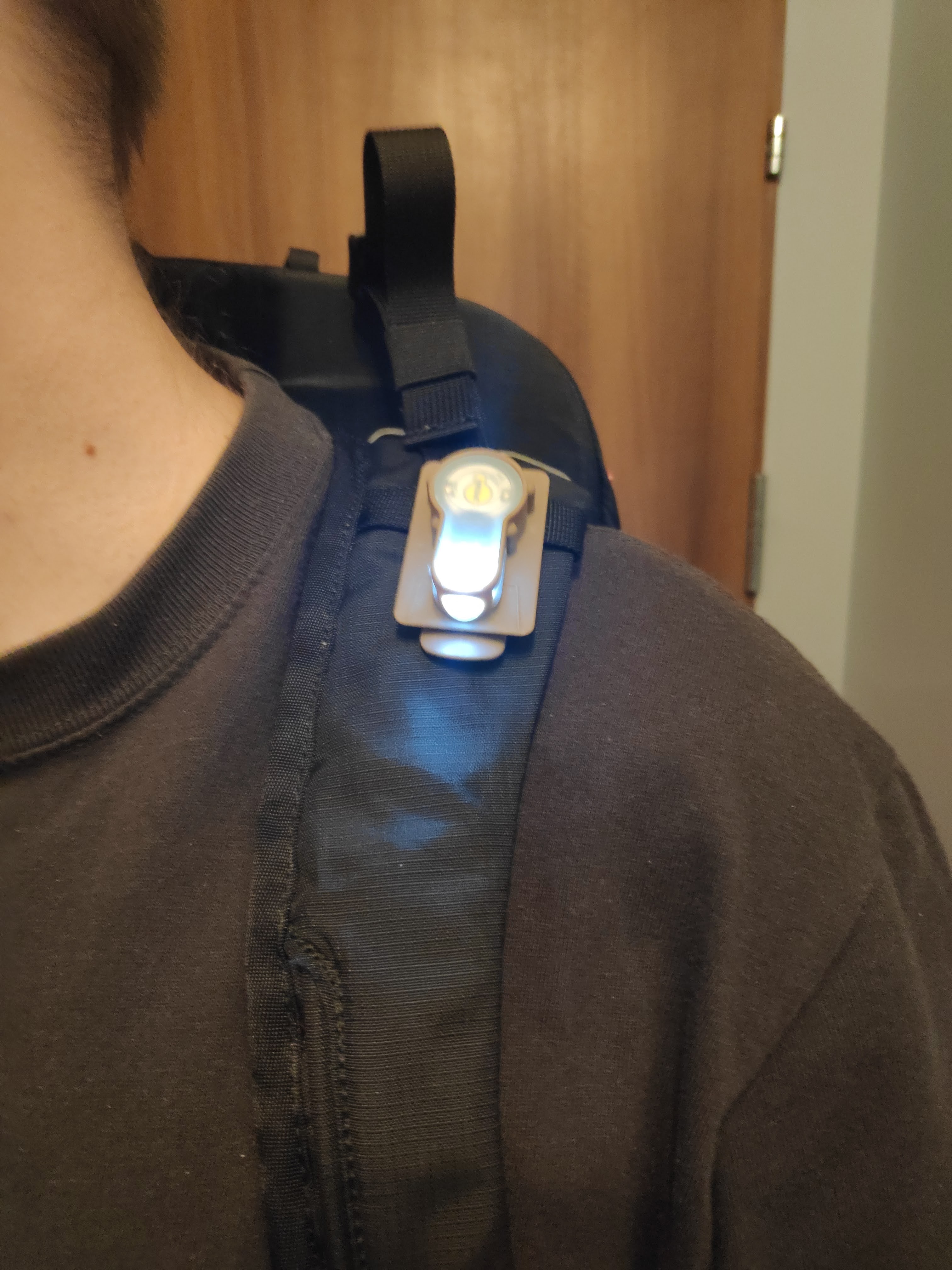 electronic marker on a waist bag