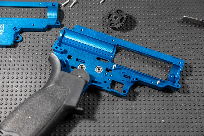 gearbox shell placed in the pistol grip
