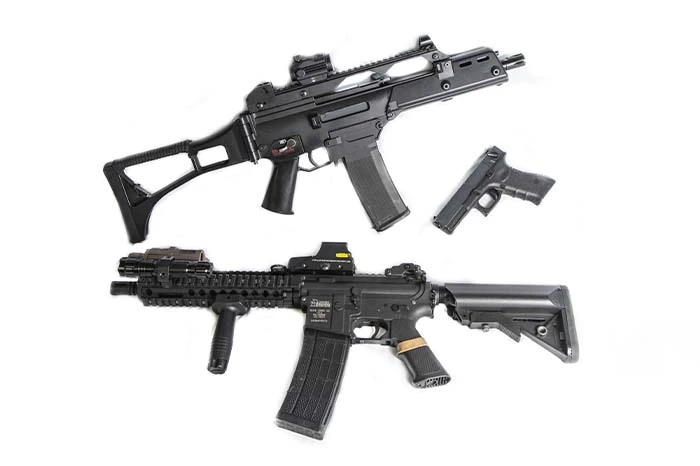 black airsoft gun