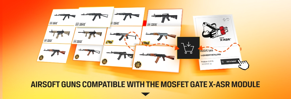airsoft guns compatible with gate x-asr