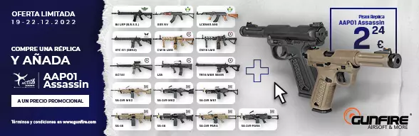 Pistola corta de airsoft ¡gratis!