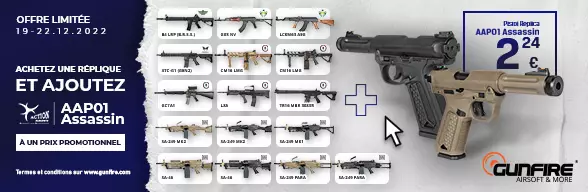 Pistolet airsoft court gratuit !