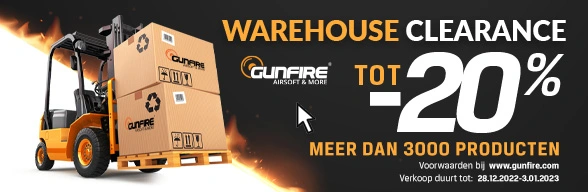 Warehouse Clearance bij Gunfire!