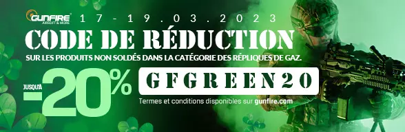 Répliques airsoft à gaz jusqu'à 20% de réduction !