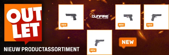 Airsoft guns tegen super prijzen in de Outlet