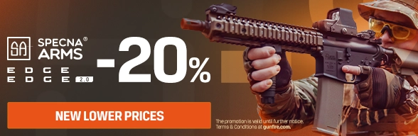 - 20% on Specna Arms EDGE and EDGE 2.0 airsoft guns