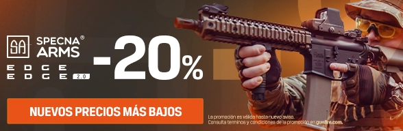 - 20 % en réplicas de Specna Arms EDGE y EDGE 2.0