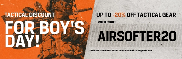 Boy's Day at Gunfire! -20% on tactics with the code AIRSOFTER20