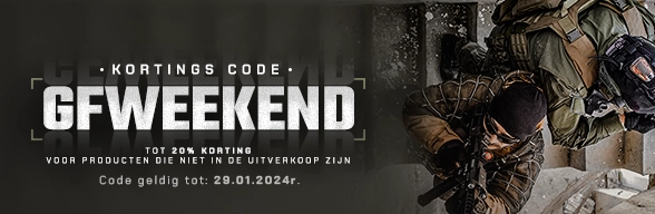 Tot 20% korting met de code GFWEEKEND