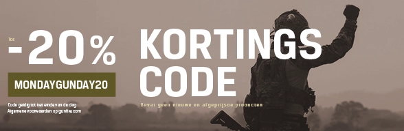 Tot 20% korting met code MONDAYGUNDAY20