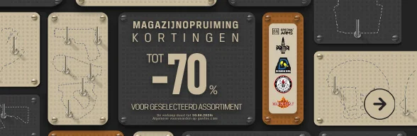 Magazijnopruiming: tot 70% korting!