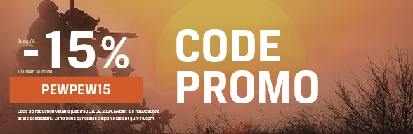 Jusqu'à 15% de réduction avec le code PEWPEW15