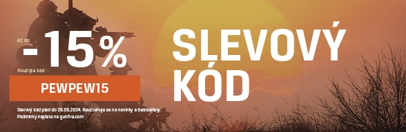 Sleva až do 15 % s kódem PEWPEW15