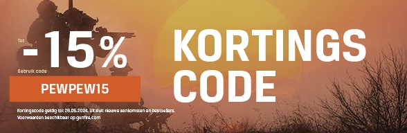 Tot 15% korting met de code PEWPEW15