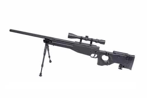 MB08A sniper rifle replica - with scope and bipod - black
