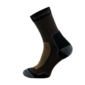Merino Coolmax sokken Alpinus Sveg 35-38 Bruin/Zwart