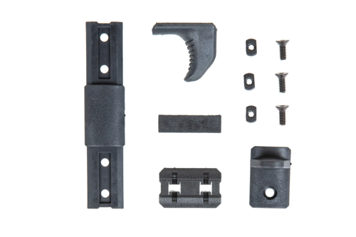 Modulaire greep Double Bell Hand Stop Kit voor MLOK rail Zwart