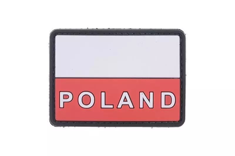 Naszywka 3D - Flaga Polski z napisem Poland
