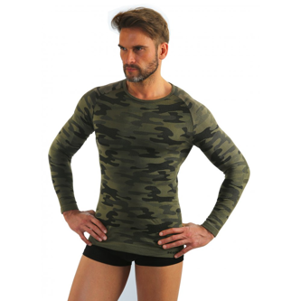 Sesto Senso Thermo Active Moro long sleeve T-shirt Khaki