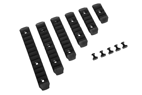 Set of 6 polymer RIS rails for M-LOK Black