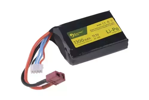 LiPo baterie 11.1V 1300mAh 20/40C; velikost baterie AN/PEQ - T-Connect (Deans)