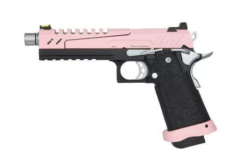 Hi-Capa 5.1 Split Side Pistol Replica - Pink / Black / Chrome