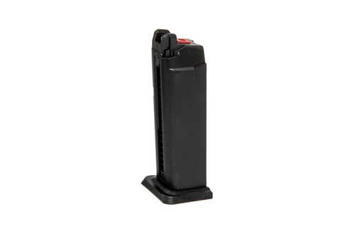EMG low-cap magazijn voor 25 kogels met groene gasvulling voor BLU-replica's - Zwart