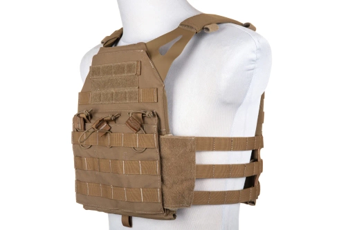 Chaleco plate carrier Ape Force Gear JPC 1.0 Marrón coyote