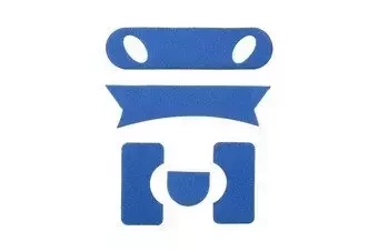 Set of Hook and Loop Fasteners for PJ Helmets - Blue