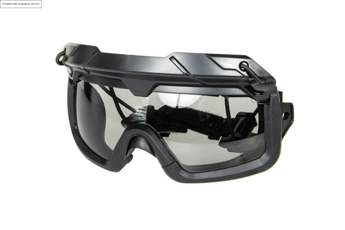 2in1 Tactical Goggles - Black / Tinted