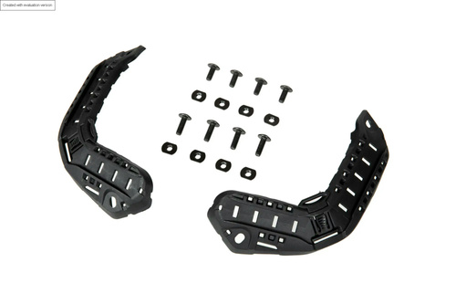 Set of Mounting Rails for Super High Cut Helmets - Black