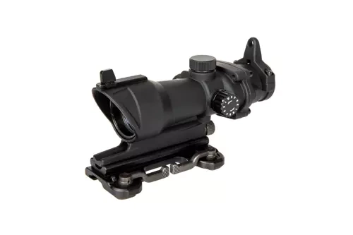 Réplique de lunette ACOG Style 4x32 avec éclairage et montage QD - Noir