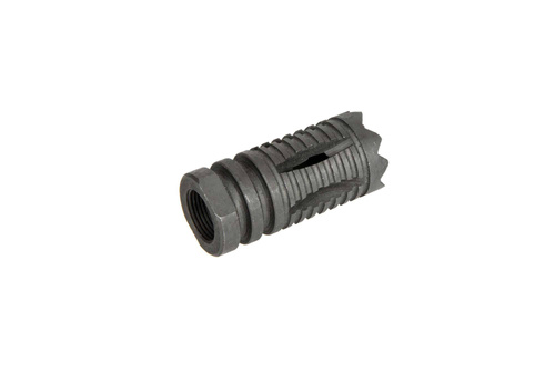 Stalowy tłumik płomienia do replik M4/M16 - 14mm CW/CCW