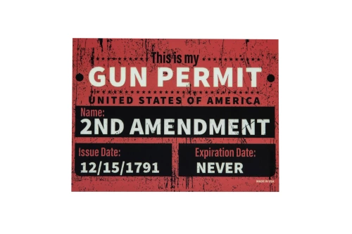 Prostokątny Magnes - GUN PERMIT