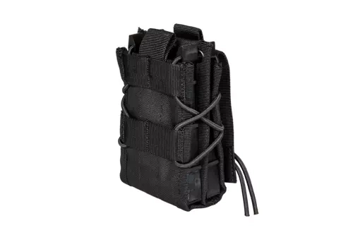 Double shingle-type magazine pouch - black