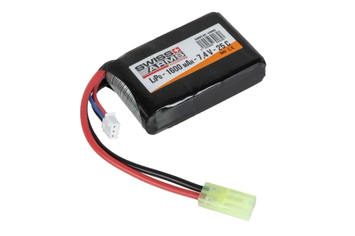 Swiss Arms Li-Po 1600 mAh 7,4 V 25C Mini Tamyia batterij