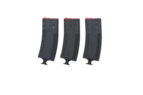 Set van 3 mid-cap 250-kogelmagazijnen King Arms x Troy Battlemag voor M4/M16-type replica's