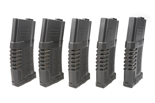 5x set 140rd PMG mid-cap magazine for M4/M16 type replicas - black