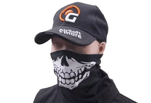 Sudadera térmica estampada con media cremallera - NEGRO