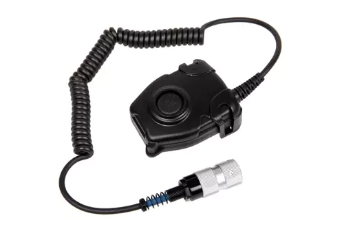 PTT de tipo Peltor para radio de tipo PRC 152/ 148 (cable de resorte)